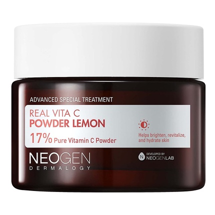 Vita C Powder Lemon 0,70 унции (20 г) — осветляющий и усиливающий сияние порошок витамина С для кожи с 17% аскорбиновой кислоты — корейский уход за кожей, Dermalogy By Neogenlab