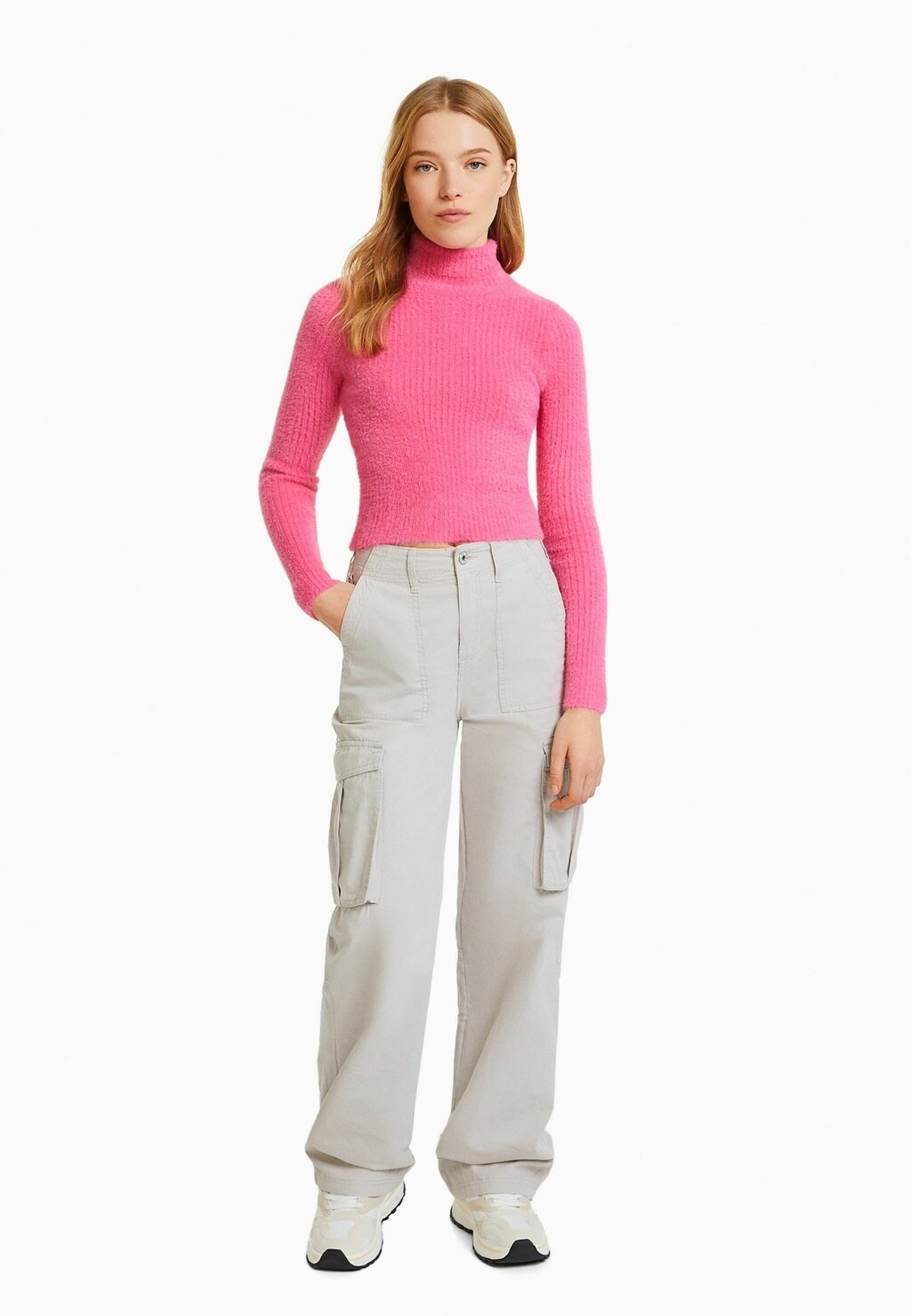 

Свитер Bershka, светло-розовый
