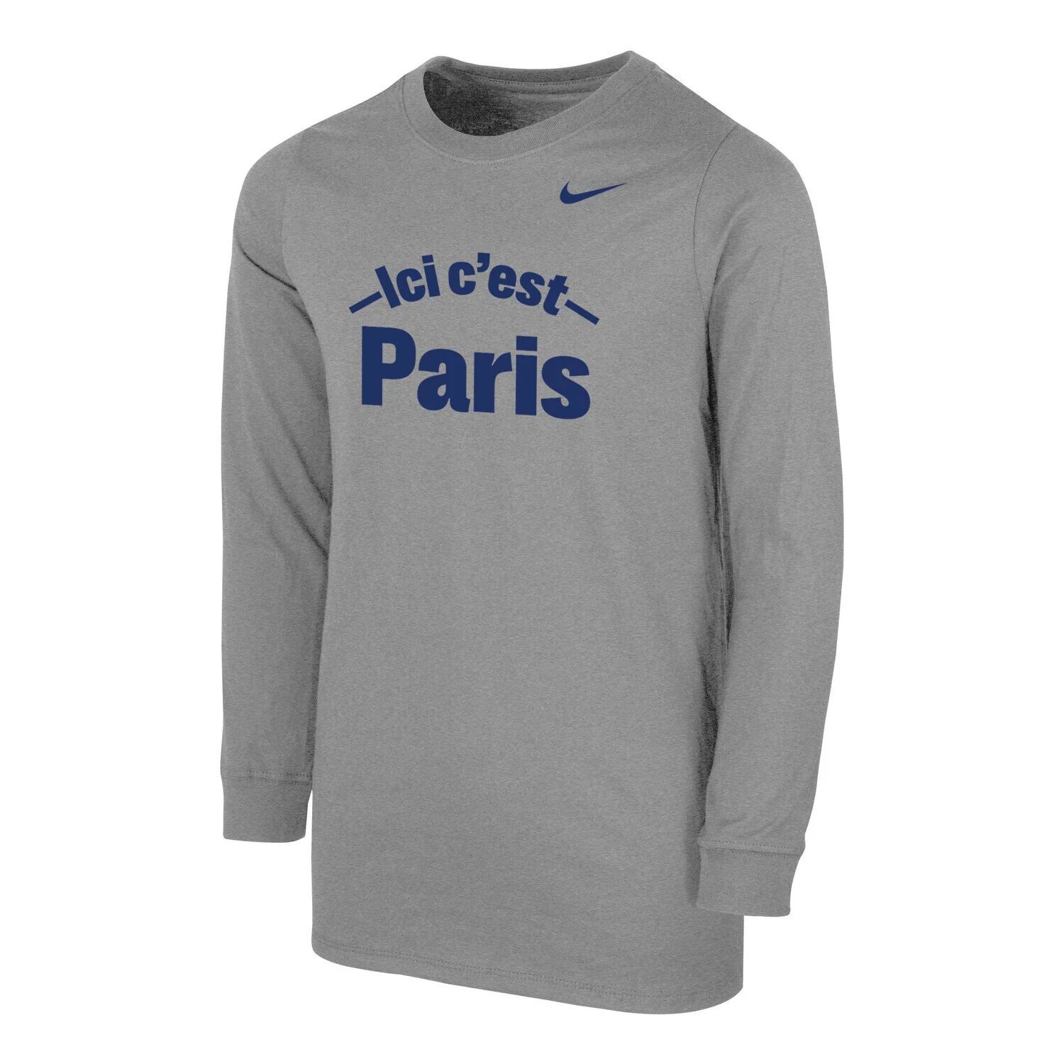 

Молодежная футболка с длинными рукавами Nike Heather Grey Paris Saint-Germain Core Nike