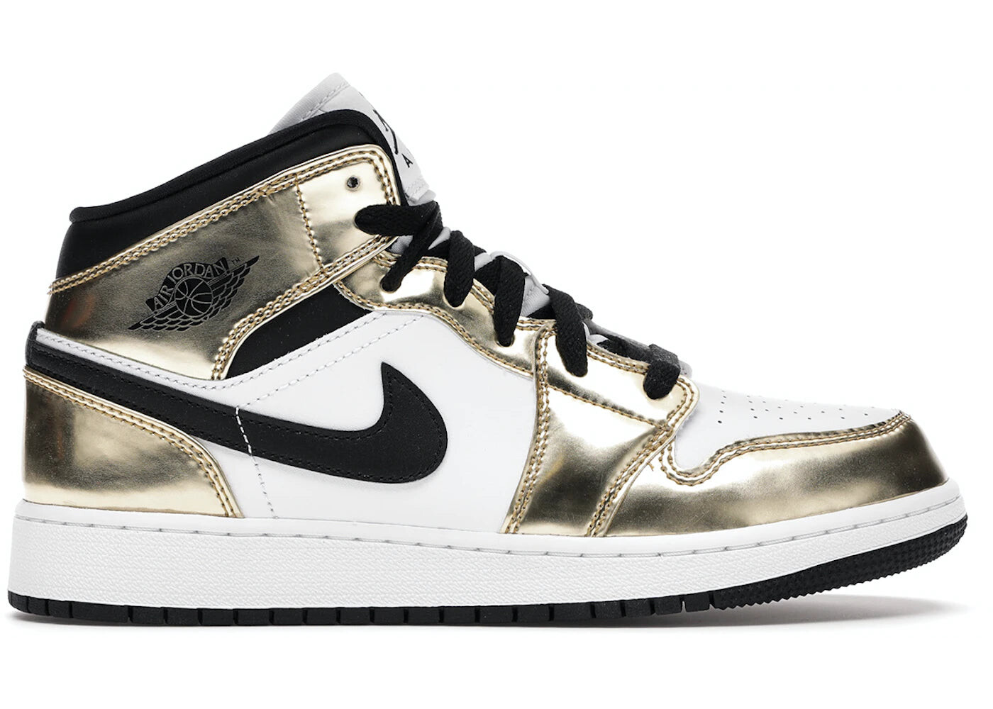 

Кроссовки Jordan 1 Mid Metallic Gold Black White