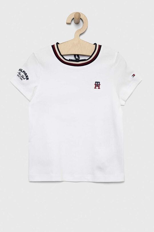 

Детская хлопковая футболка Tommy Hilfiger, белый