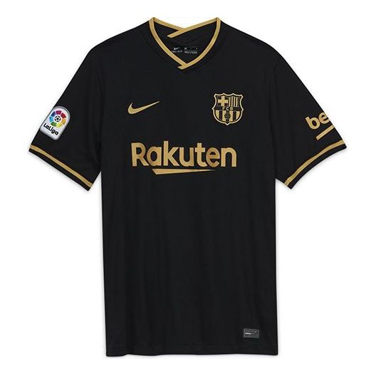 Футболка Men's Nike Fan Edition 20/21 Season Barcelona Away Soccer/Football Black Jersey, черный