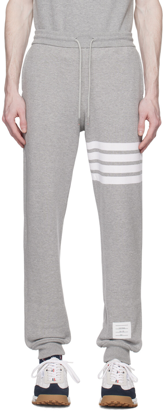 

Серые спортивные штаны с 4 полосами Thom Browne