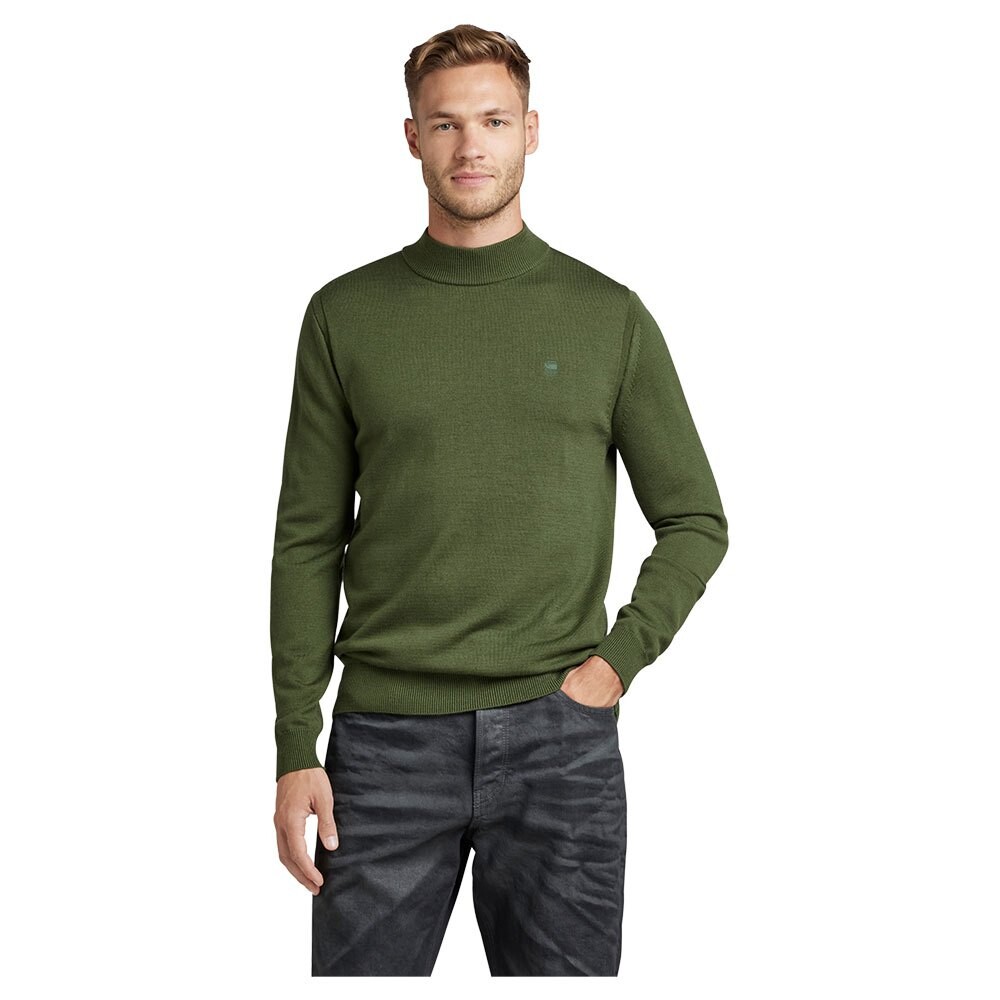 Свитер G-Star Premium Core Turtle Neck, зеленый