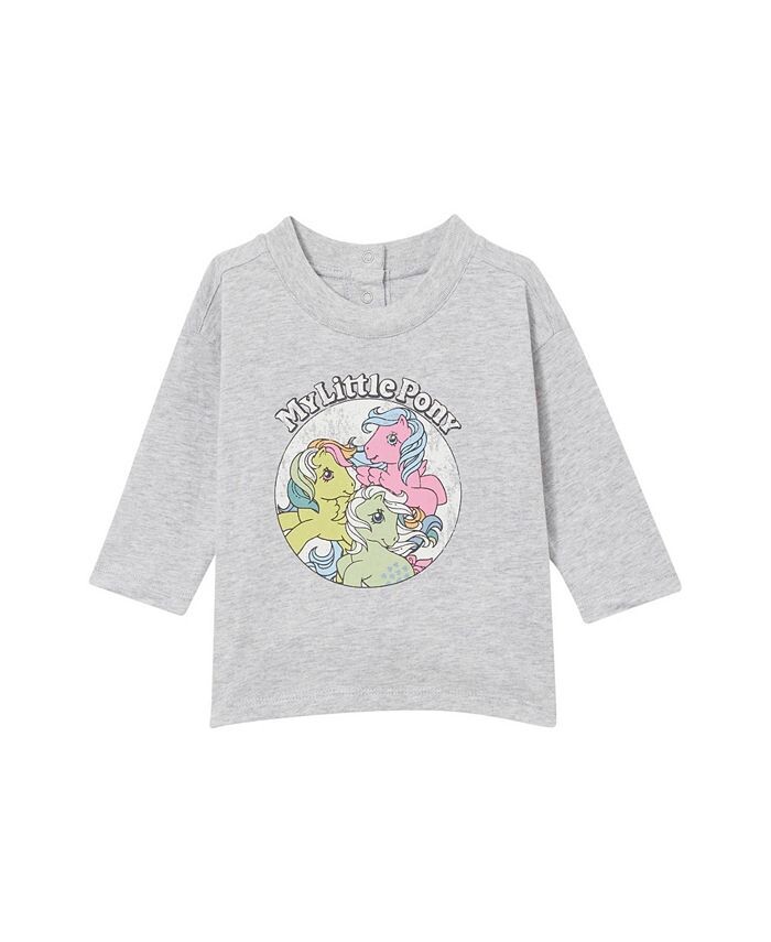 

Футболка с длинными рукавами и лицензией My Little Pony Friends для маленьких девочек COTTON ON, серый