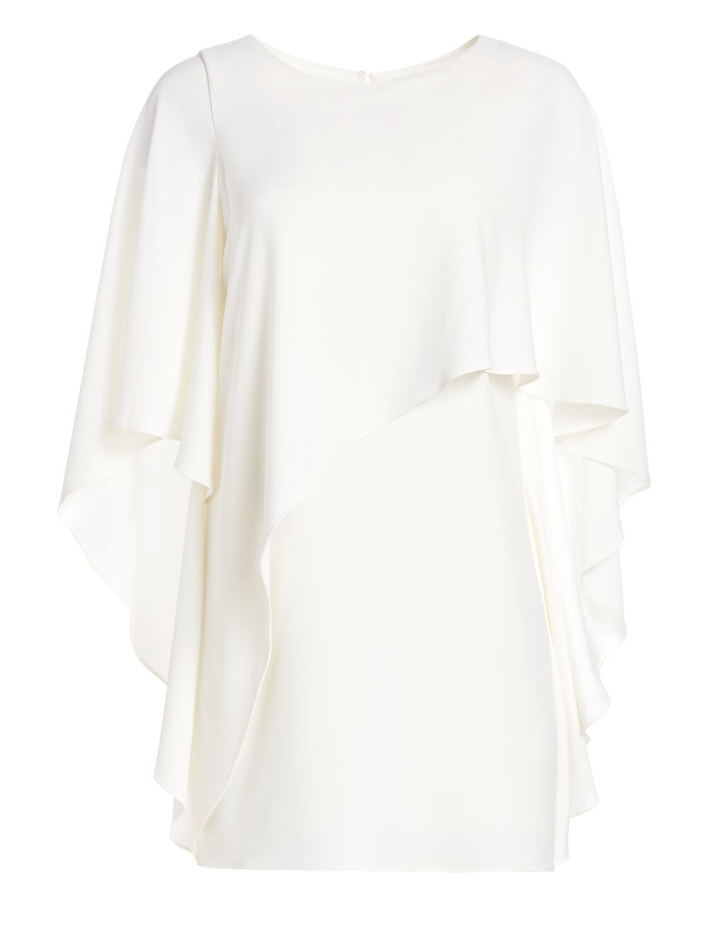 

Платье прямого кроя с вырезом лодочкой и струящимися рукавами Halston