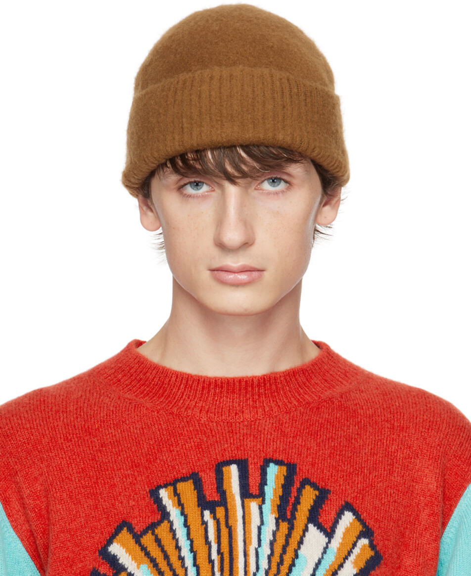 

Коричневая шапка с начесом ZEGNA x The Elder Statesman
