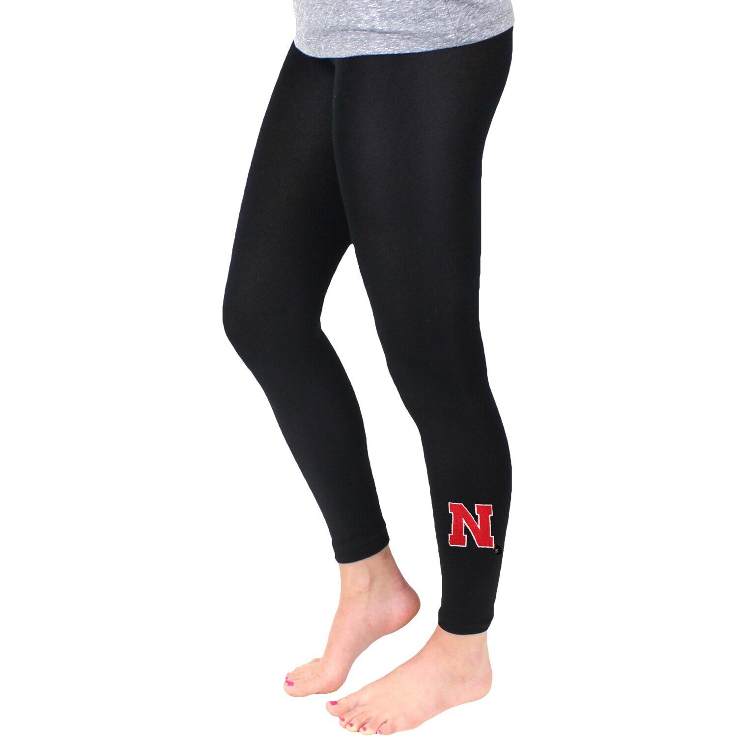 

Женские флисовые леггинсы ZooZatz Nebraska Huskers черного цвета