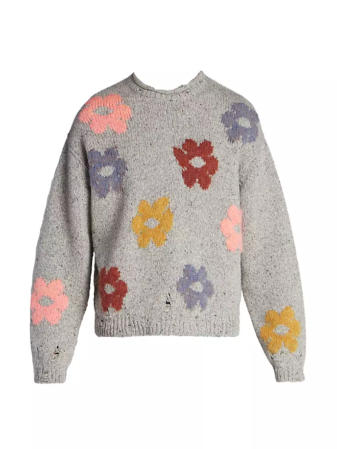 

Свитер Kilcarra с наивным цветком Acne Studios, серый