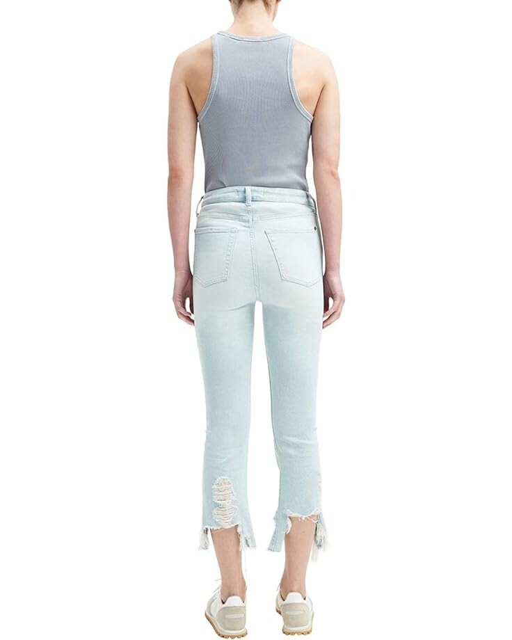 

Джинсы 7 For All Mankind High-Waisted Slim Kick Frayhem in Sun Blue, цвет Sun Blue