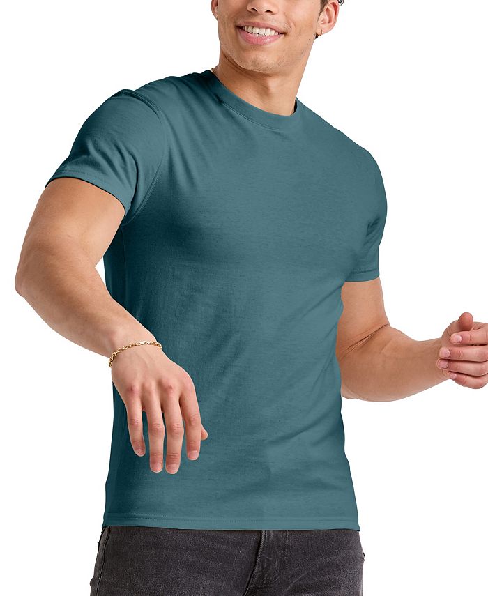 Мужская хлопковая футболка Originals с коротким рукавом Hanes, цвет Cactus мужская хлопковая футболка originals с коротким рукавом hanes цвет equilibrium green