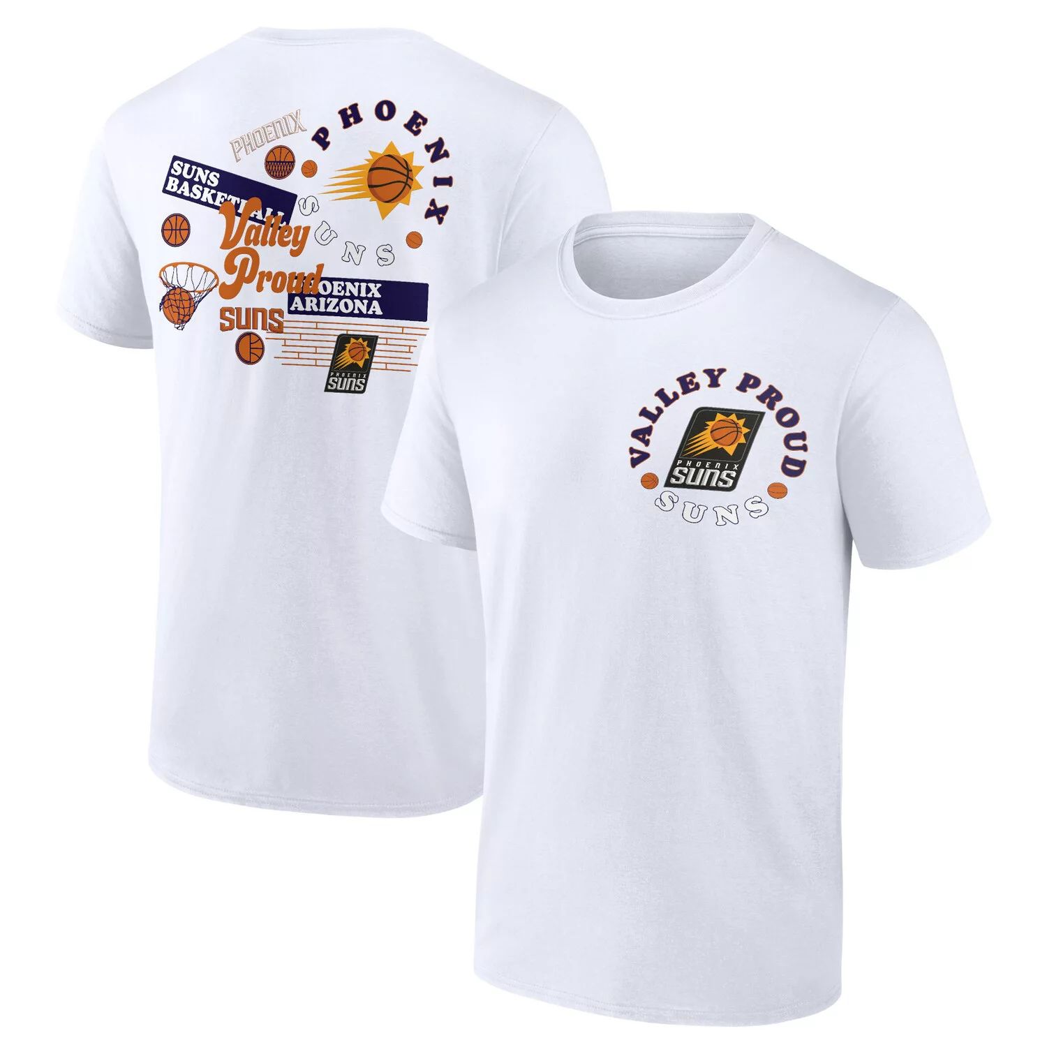 цена Мужская белая коллективная футболка с логотипом Phoenix Suns Street Fanatics