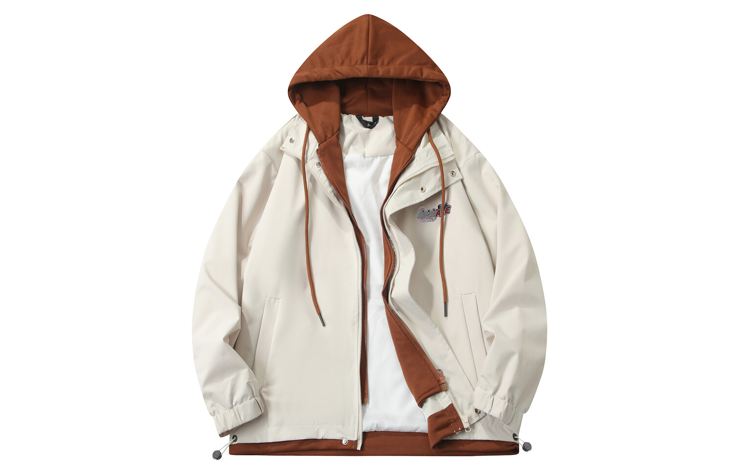 

Куртка унисекс Lonsdale, цвет Peacock Green+Apricot