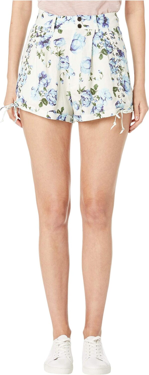 

Шорты The Kooples Antique Flower Printed Shorts, цвет Blue/Ecru