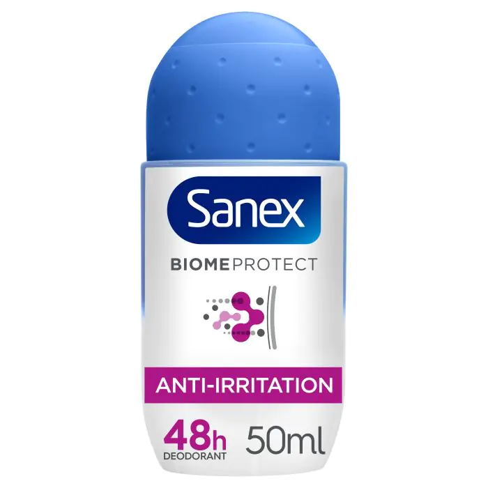 

Дезодорант desodorante roll on biomeprotect dermo 48h anti irritation Sanex, объем 50 мл