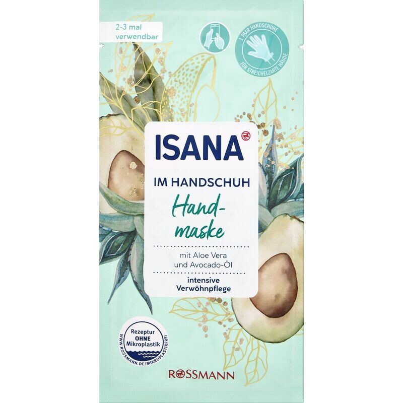 

Маска для перчаток с алоэ вера и маслом авокадо ISANA, 20 ml