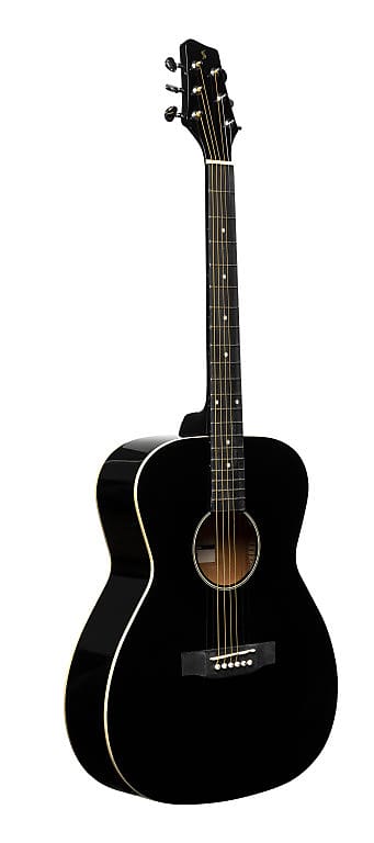Акустическая гитара STAGG Auditorium guitar with basswood top black