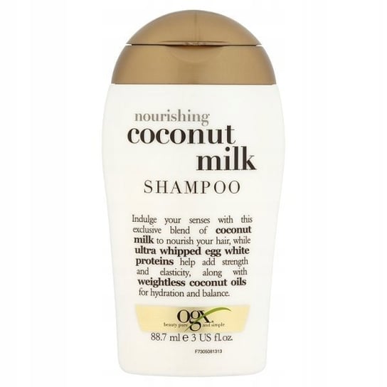 Увлажняющий шампунь с кокосовым молоком, 88,7 мл OGX Nourishing + Coconut Milk Shampoo увлажняющий шампунь с кокосовым молоком 385мл nourishing coconut milk shampoo organix