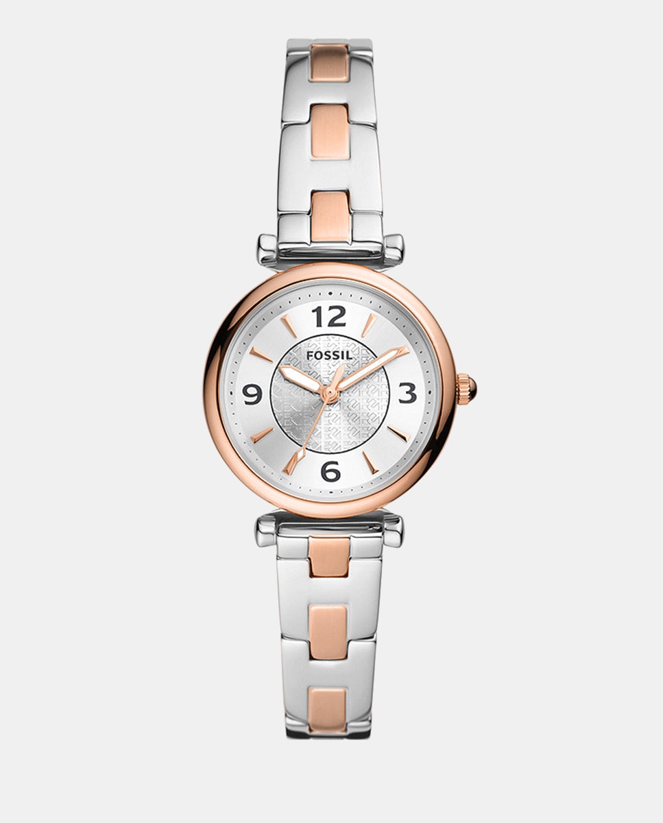 цена Двухцветные женские часы Carlie ES5201 из стали Fossil, мультиколор