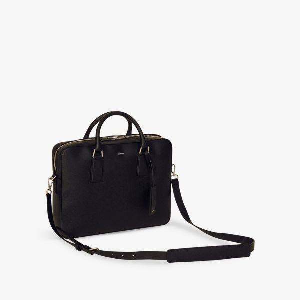 Большой кожаный портфель Downtown Sandro, цвет noir / gris