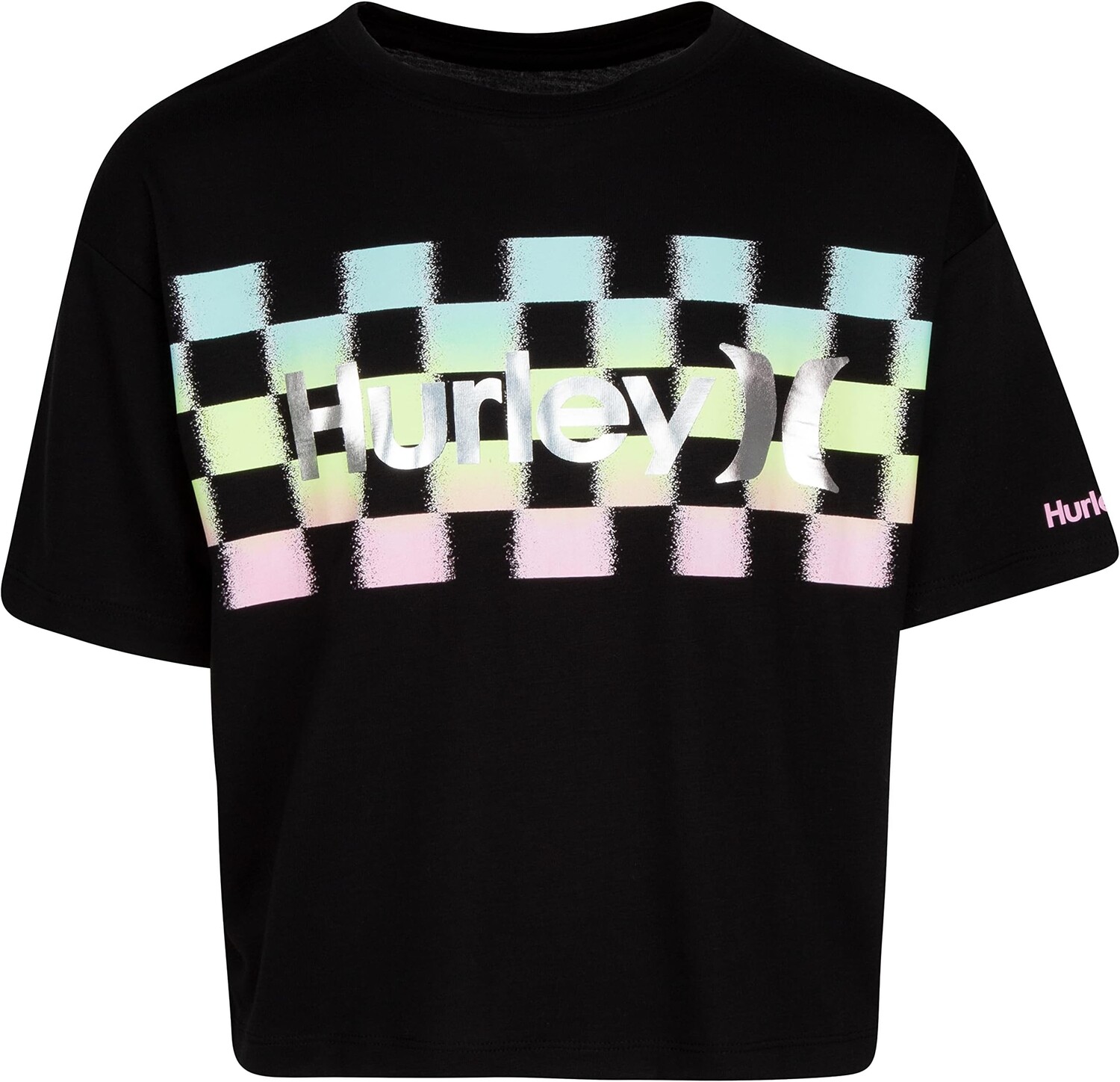 

Футболка Hurley Checker Print T-Shirt, черный