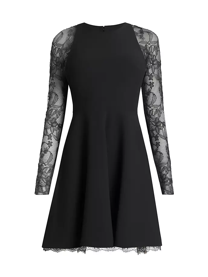 Платье длиной до колена, украшенное кружевом Giambattista Valli, черный vico giambattista new science