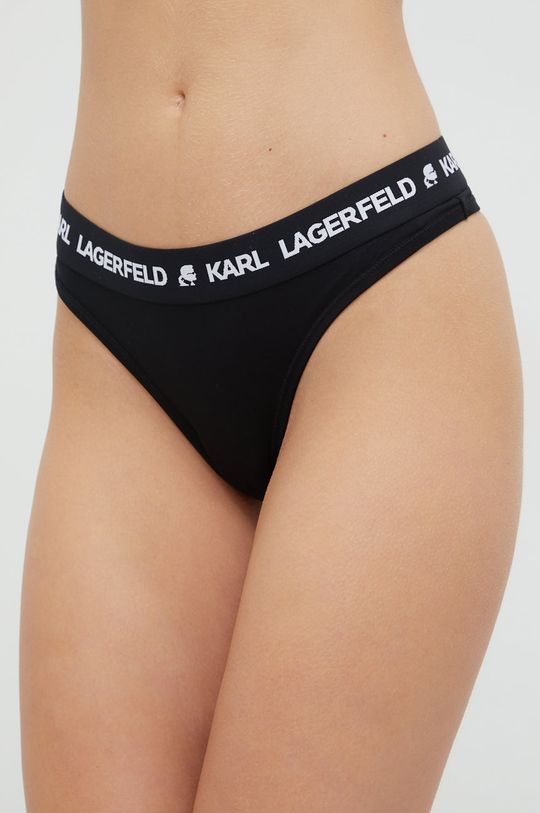 Стринги Karl Lagerfeld, черный футболки print bar карл лагерфельд