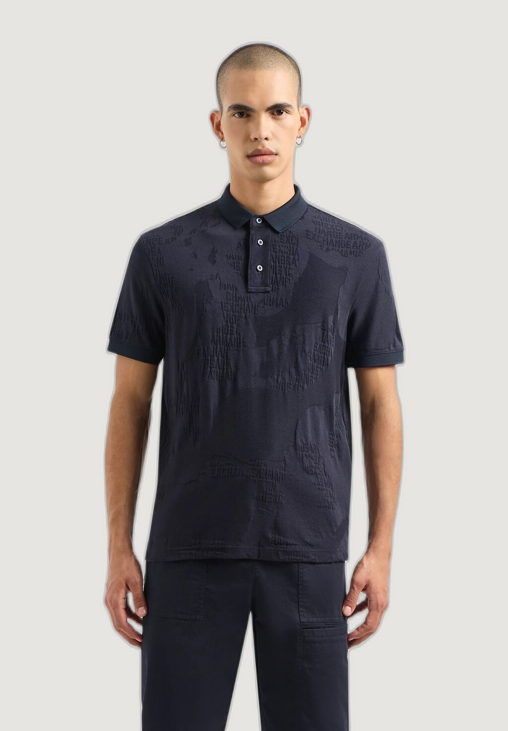 

Поло Armani Exchange, синий