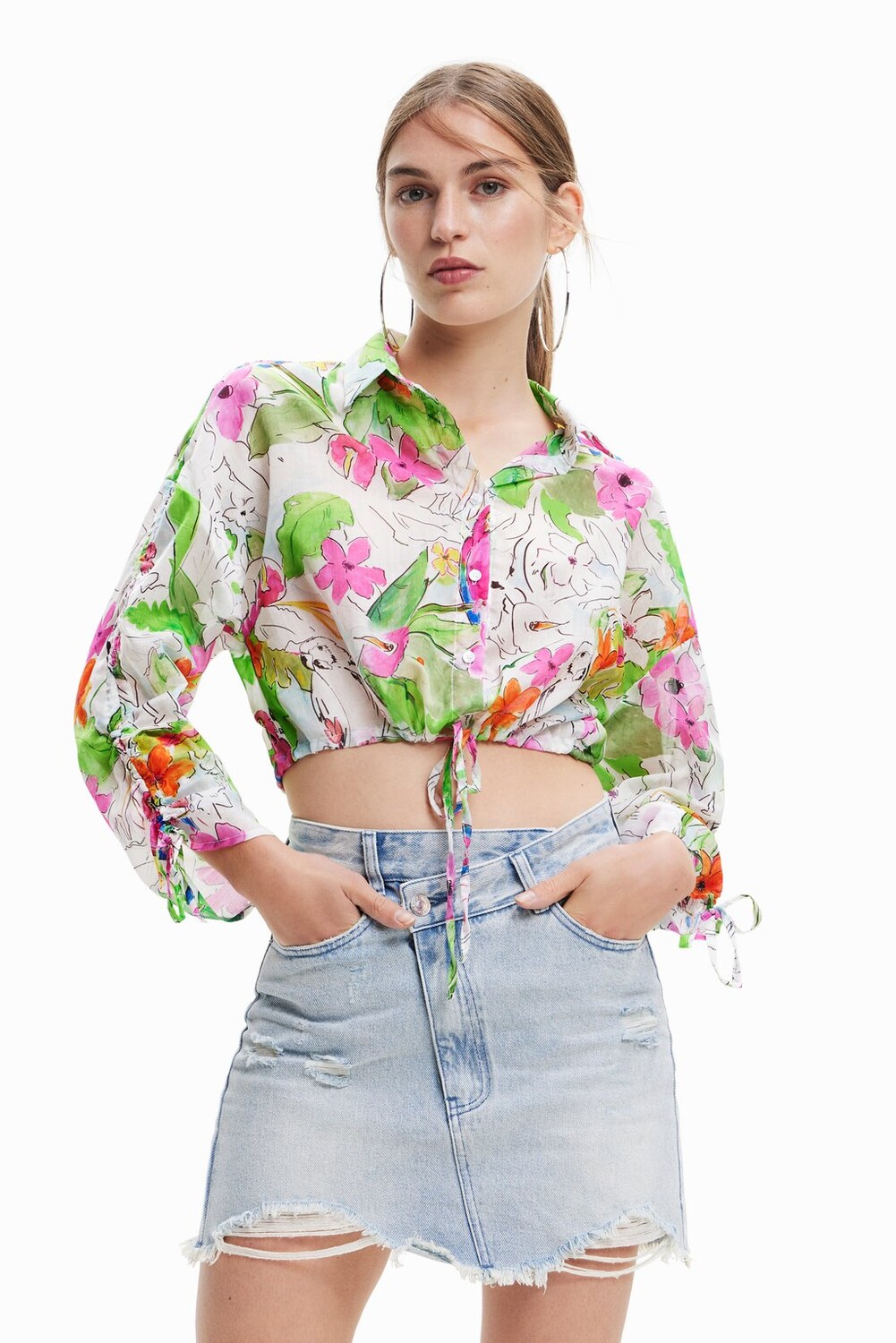 

Блуза на пуговицах Desigual, белый