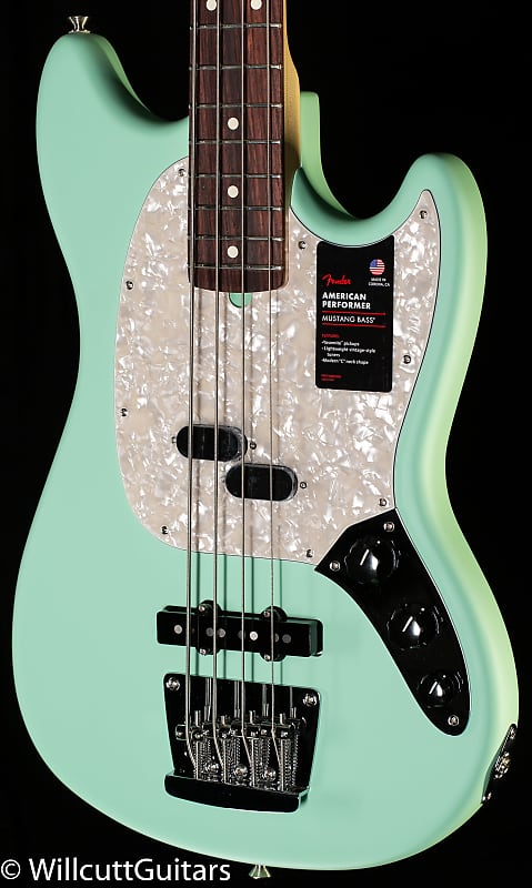 

Басс гитара Fender American Performer Mustang Bass Rosewood Fingerboard Satin Surf Green