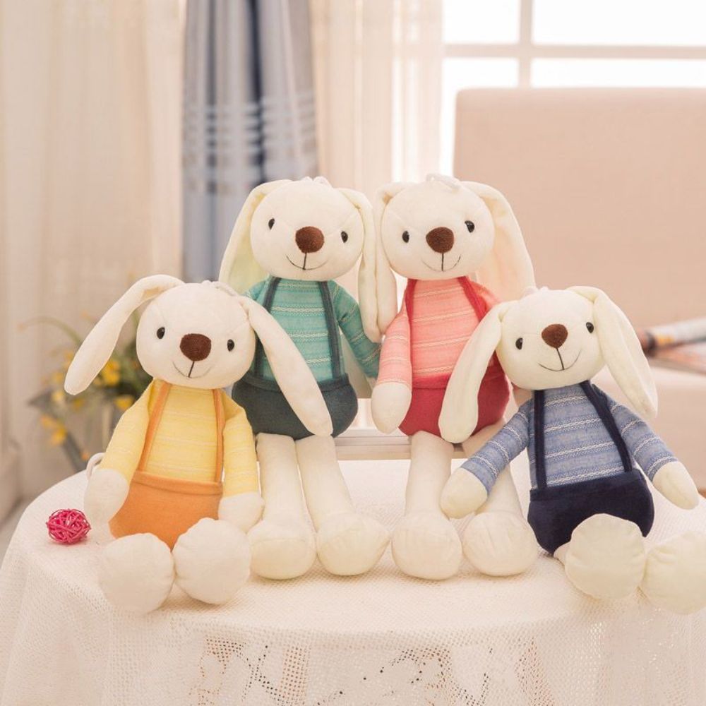 цена Плюшевая игрушка «Пасхальный кролик» — милая подушка-кукла кролика с висячими ушками для детского дня рождения и пасхального подарка Department Store, синий