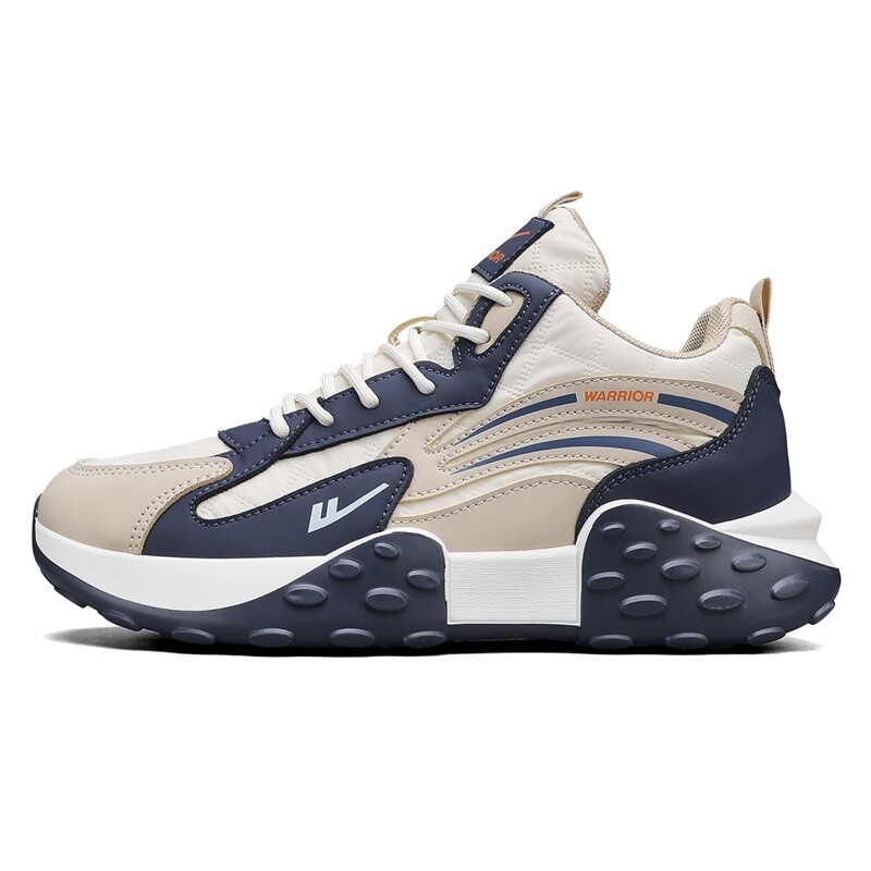

Кроссовки WARRIOR Chunky Sneakers Men High-top Navy / White / Orange, бежевый/коричневый/темно-синий