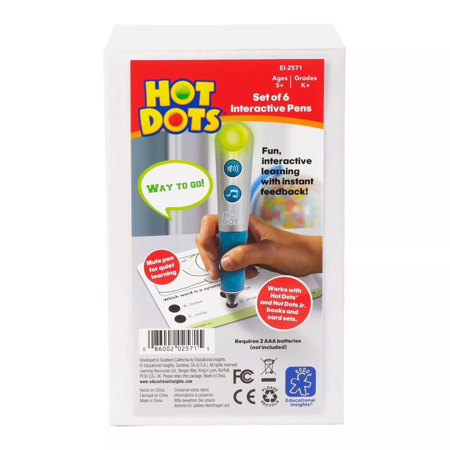 

Educational Insights, набор из 6 говорящих ручек Hot Dots Educational Insights