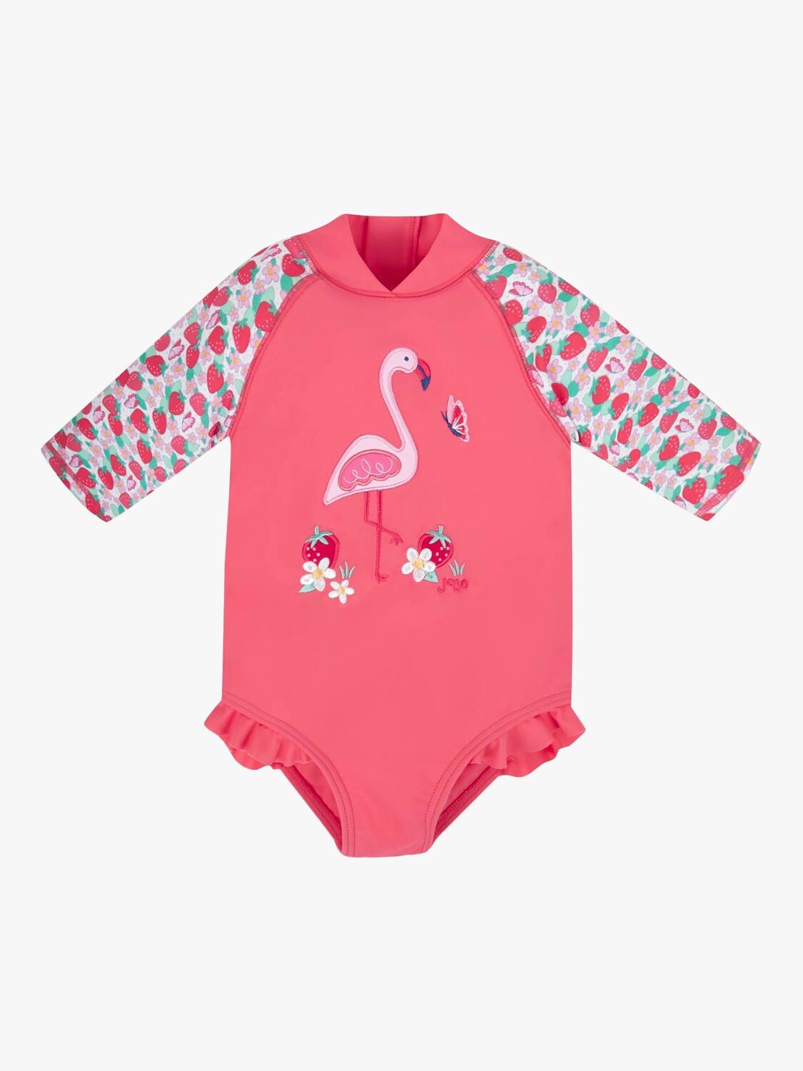 

Купальник с длинными рукавами JoJo Maman Bébé Strawberry Flamingo, розовый
