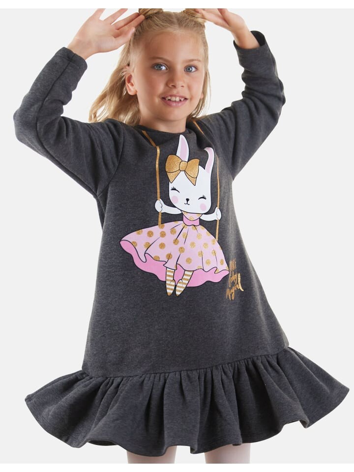 

Платье Denokids Glitter Rabbit, цвет anthra melange
