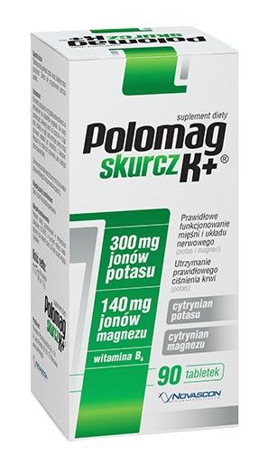 Таблетки магния Polomag K+, 90 шт бад для мужского здоровья fitesta магний 62 5 мг цинк 2 5 мг 180 шт