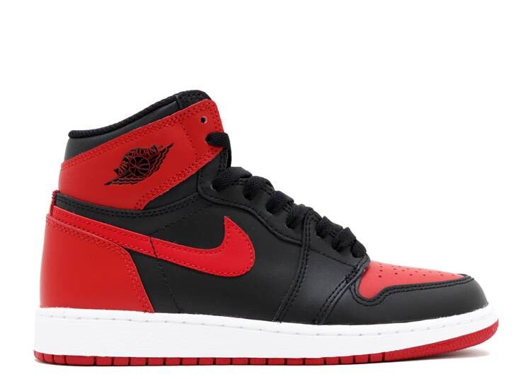 

Кроссовки AIR JORDAN 1 RETRO HIGH OG GS 'BANNED' 2016, черный