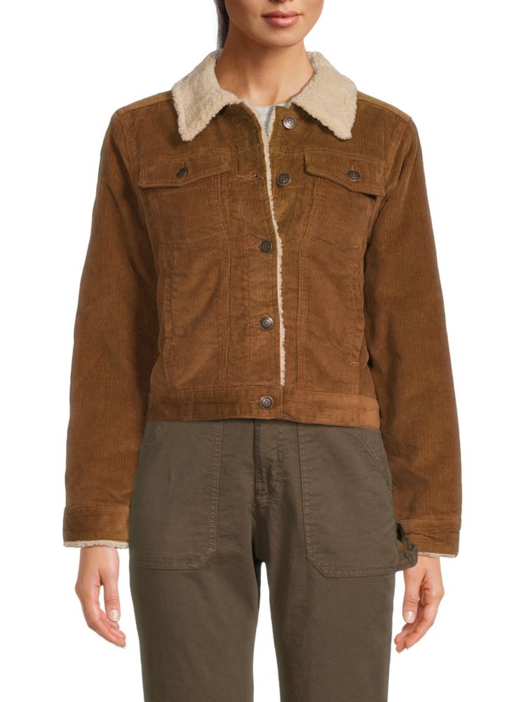 Вельветовая куртка из искусственной овчины Sanders Marine Layer, цвет Brown Beige рубашка eden из искусственной овчины marine layer слоновая кость