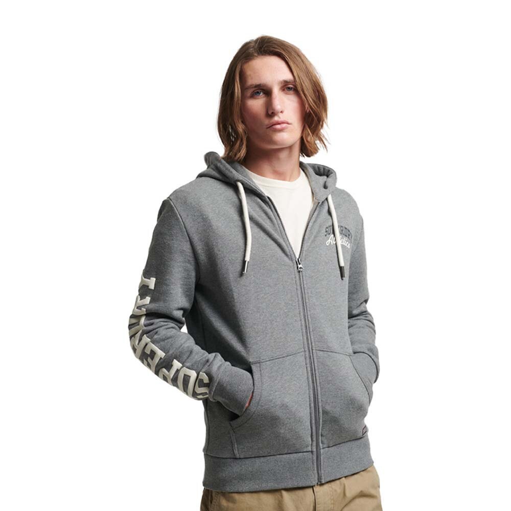 

Толстовка Superdry Vintage Gym Athletic Full Zip, серый