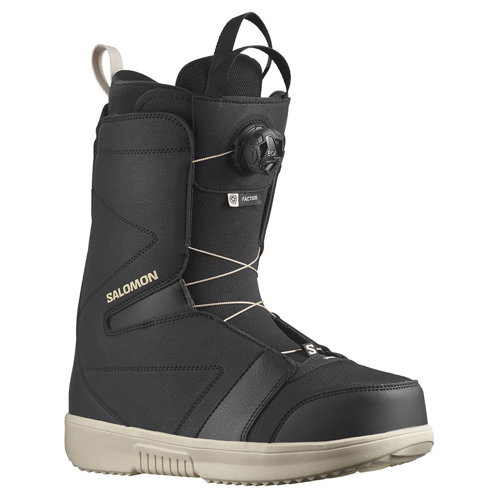 Ботинки для сноубординга Salomon Faction Boa, черный сноубордические ботинки faction boa 2024 г salomon цвет black black rainy day