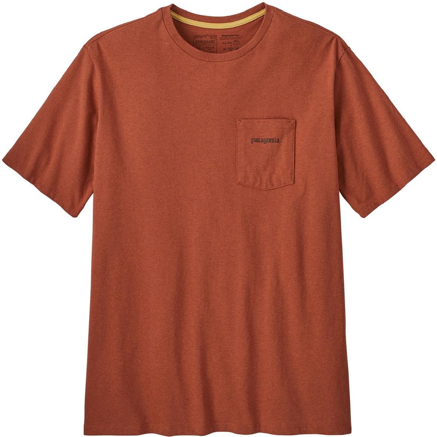 

Футболка с логотипом Line Ridge Pocket Responsibili, мужская Patagonia, розовый