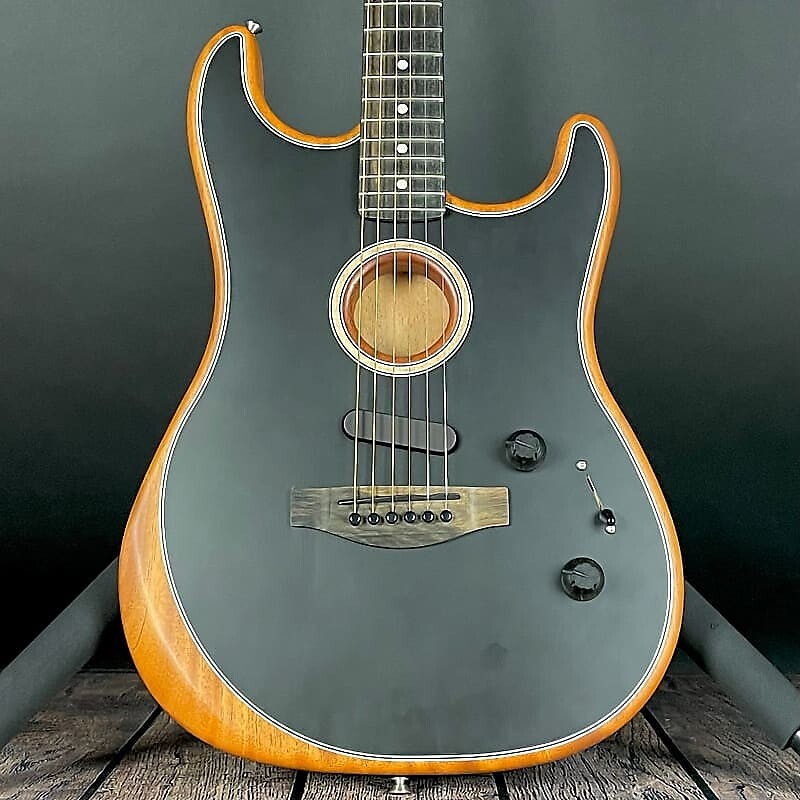 

Акустическая гитара Fender American Acoustasonic Strat, Ebony- Black