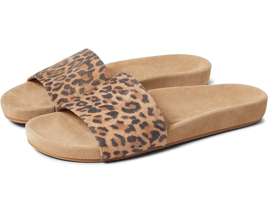 

Сандалии Jack Rogers Sabrina Slide Comfort Suede, леопардовый