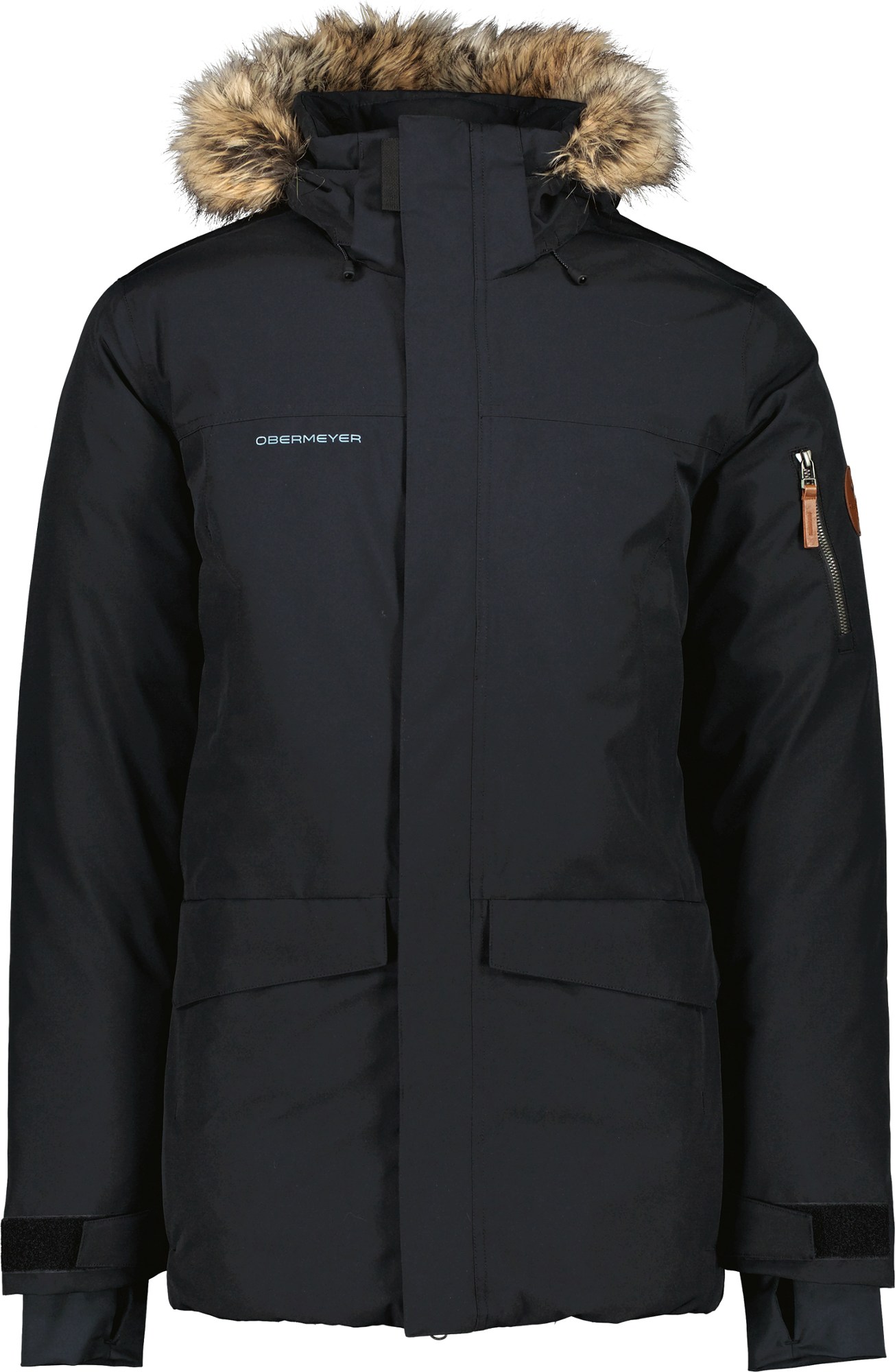 Утепленная куртка Ridgeline с искусственным мехом — мужская Obermeyer, черный