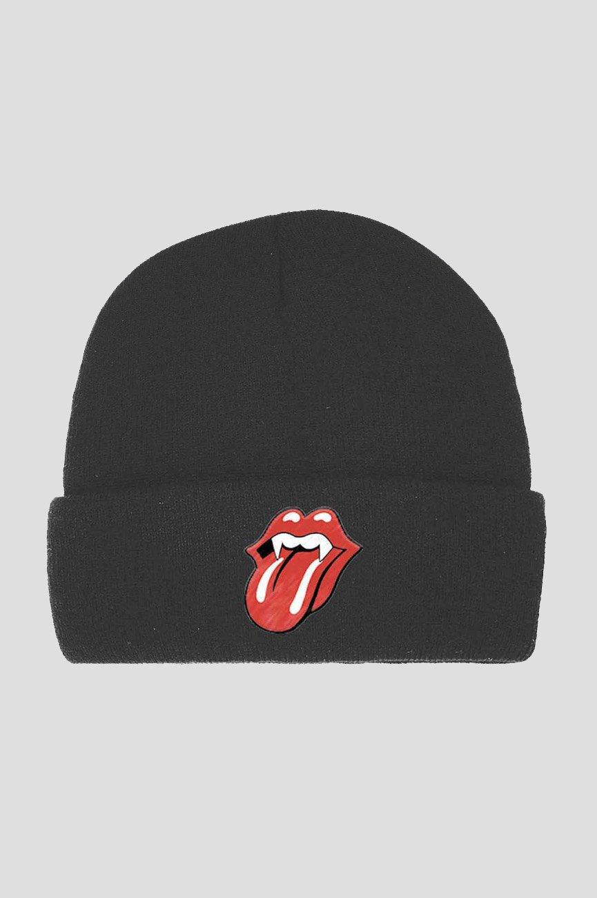 Шапка-бини с клыковидным языком Rolling Stones, черный вязаные шапки для женщин черная шапка бини зимняя мужская женская вязаная шапка для дам шапка бини однотонная шапка вязаная толстая шапка