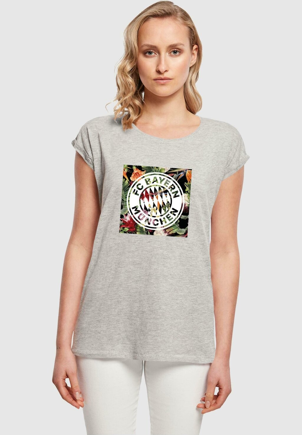 

Футболка с символикой PARADISE EXTENDED SHOULDER FC Bayern München, цвет heather grey