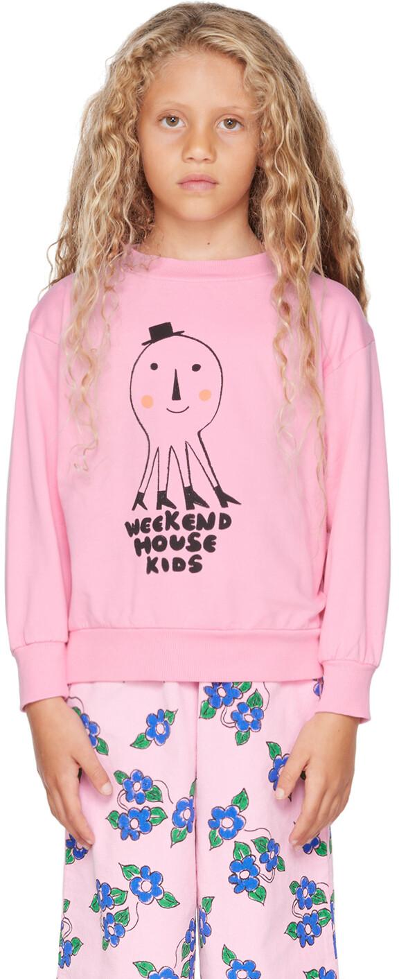 

Детский розовый свитшот с осьминогом Розовый Weekend House Kids