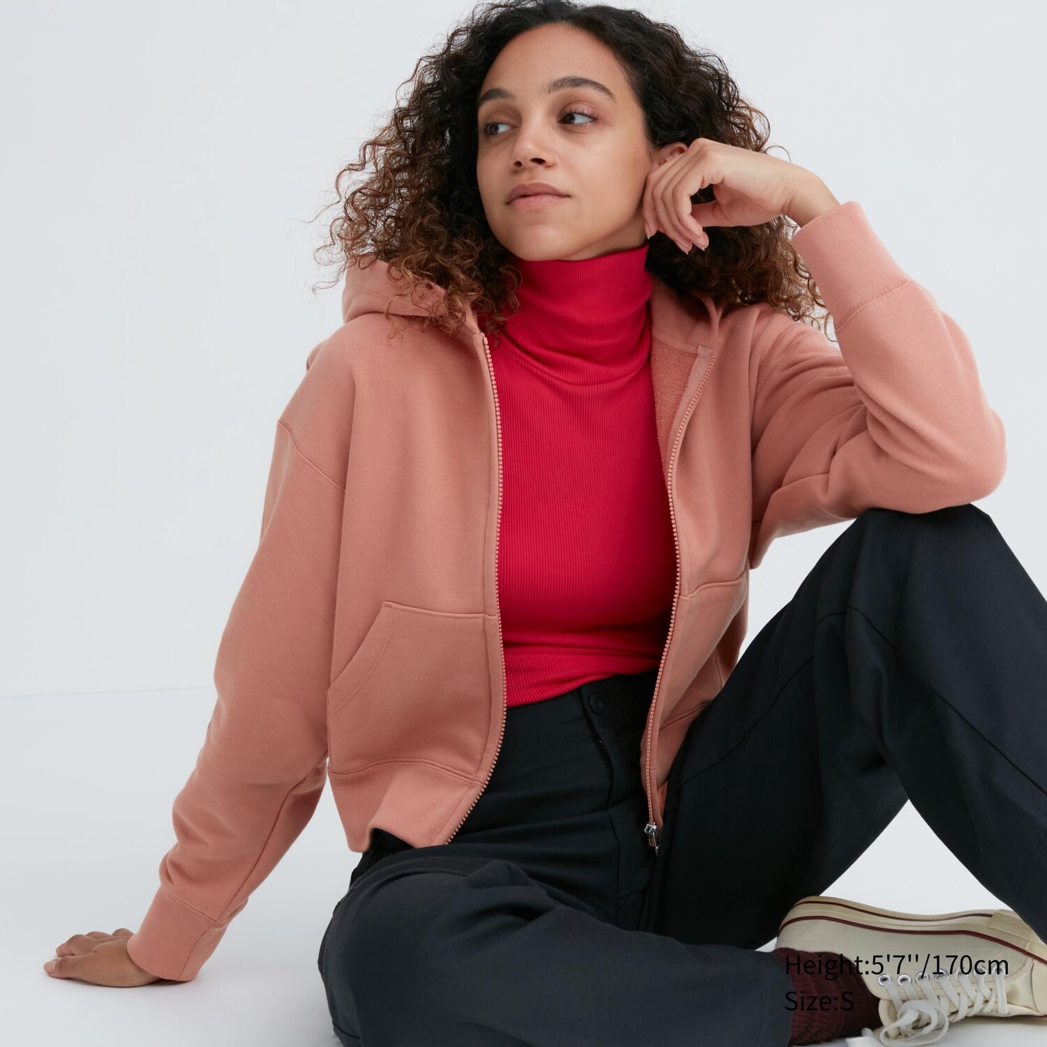 

Толстовка на молнии Uniqlo, светло-оранжевый