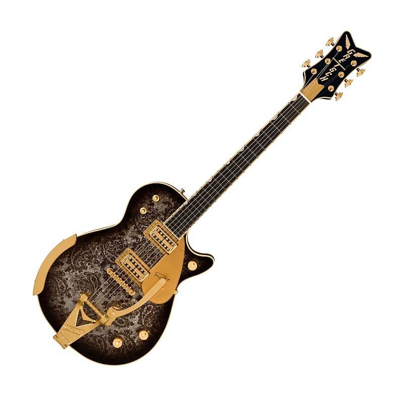 

Электрогитара Gretsch G6134TG Limited-Edition Paisley Penguin Electric Guitar, Blackburst over Black and Silver Paisley Sparkle