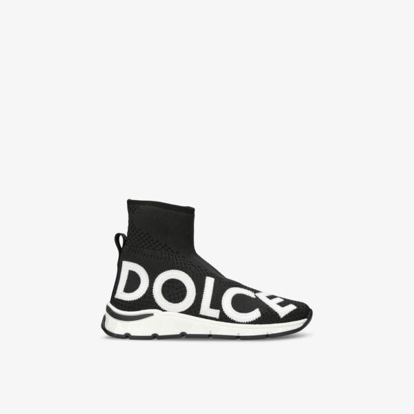 

Высокие кеды из плетеной ткани с фирменной вышивкой 5-7 лет Dolce & Gabbana, черный